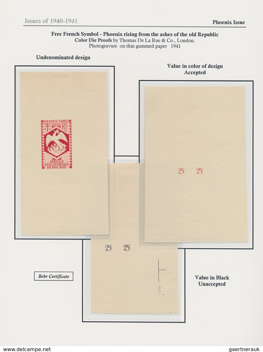 Französisch-Äquatorialafrika: 1936/1946, mostly canceled exhibition collection "French Equatorial Af