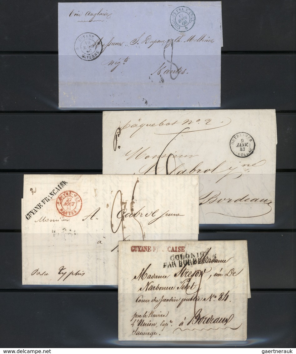 Französisch-Guyana: 1821/1900, Mint And Used Collection On Stockpages From A Good Section Early Over - Briefe U. Dokumente