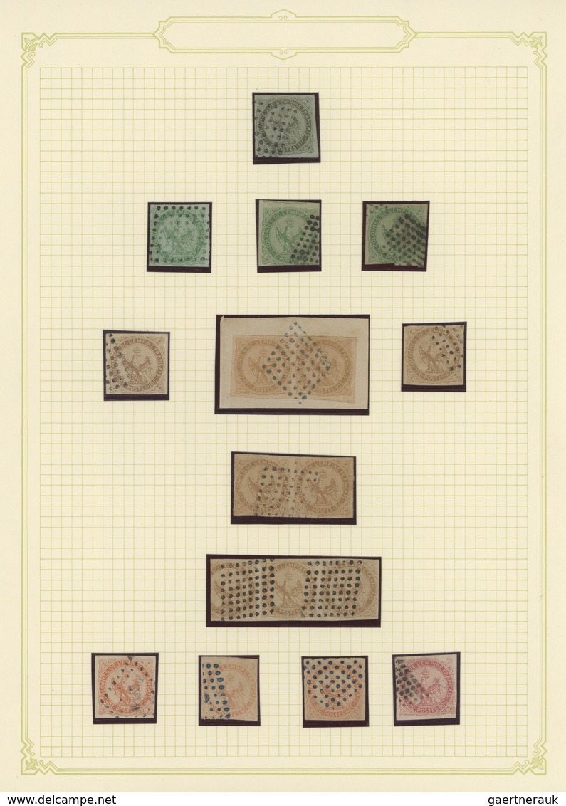 Französisch-Indien: 1859/1876, Collection Of The Issues Eagle, Ceres, Napoleon And Sage (not Listed - Covers & Documents