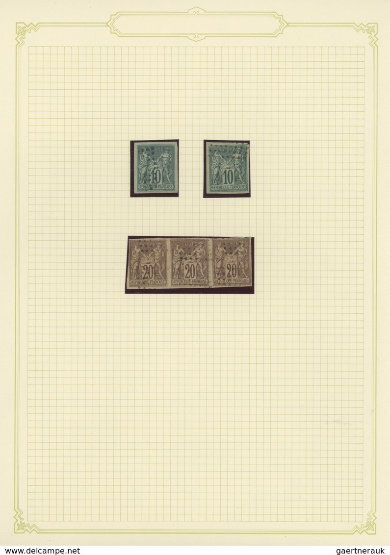 Französisch-Indien: 1859/1876, Collection Of The Issues Eagle, Ceres, Napoleon And Sage (not Listed - Briefe U. Dokumente