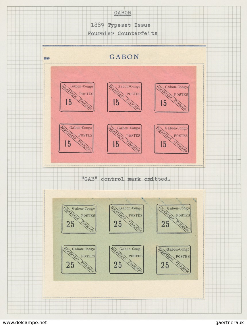 Französisch-Kongo: 1881/1932, Mint And Used Collection Incl. Fournier Counterfeits Issue 1889 And 19 - Gebraucht