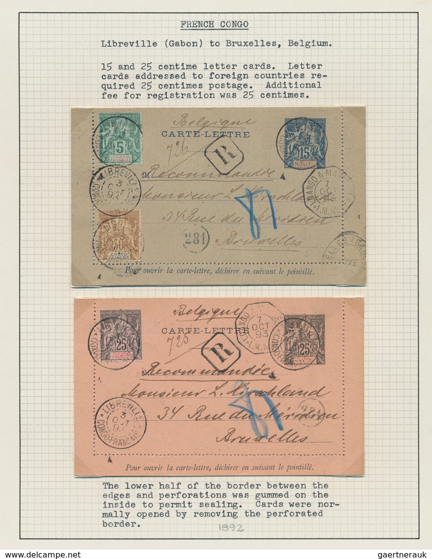 Französisch-Kongo: 1892/1933, Mint An Used Collection On Ten Pages With Better Stamps (for Example D - Gebraucht