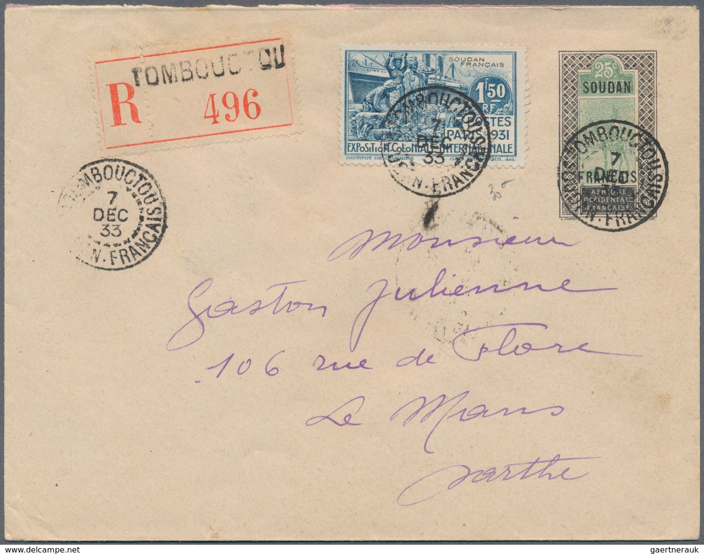 Französisch-Sudan: 1898/1959, Lot With 60 Covers, Card And Postal Stationery (mint And Used) French - Storia Postale