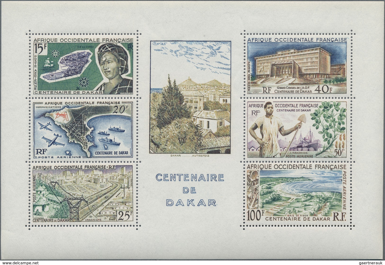 Französisch-Westafrika: 1958, 100 Years Dakar In A Lot With 65 Miniature Sheets, Mint Never Hinged, - Sonstige & Ohne Zuordnung