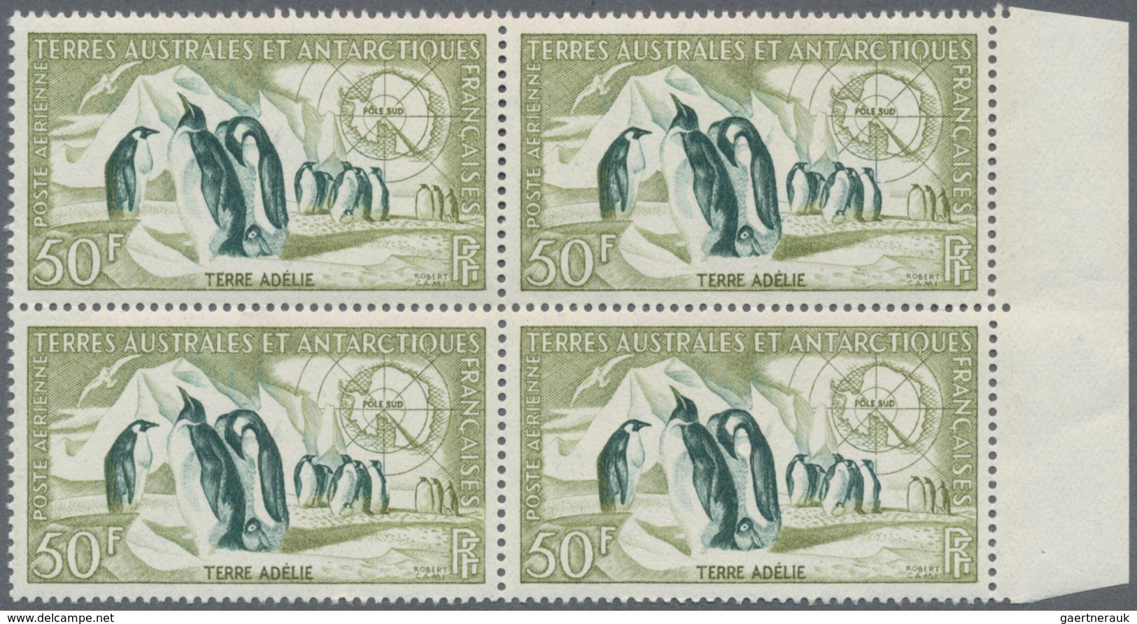 Französische Gebiete In Der Antarktis: 1956, Emperor Penguin Airmail Issue 50fr. In A Lot With 20 St - Briefe U. Dokumente