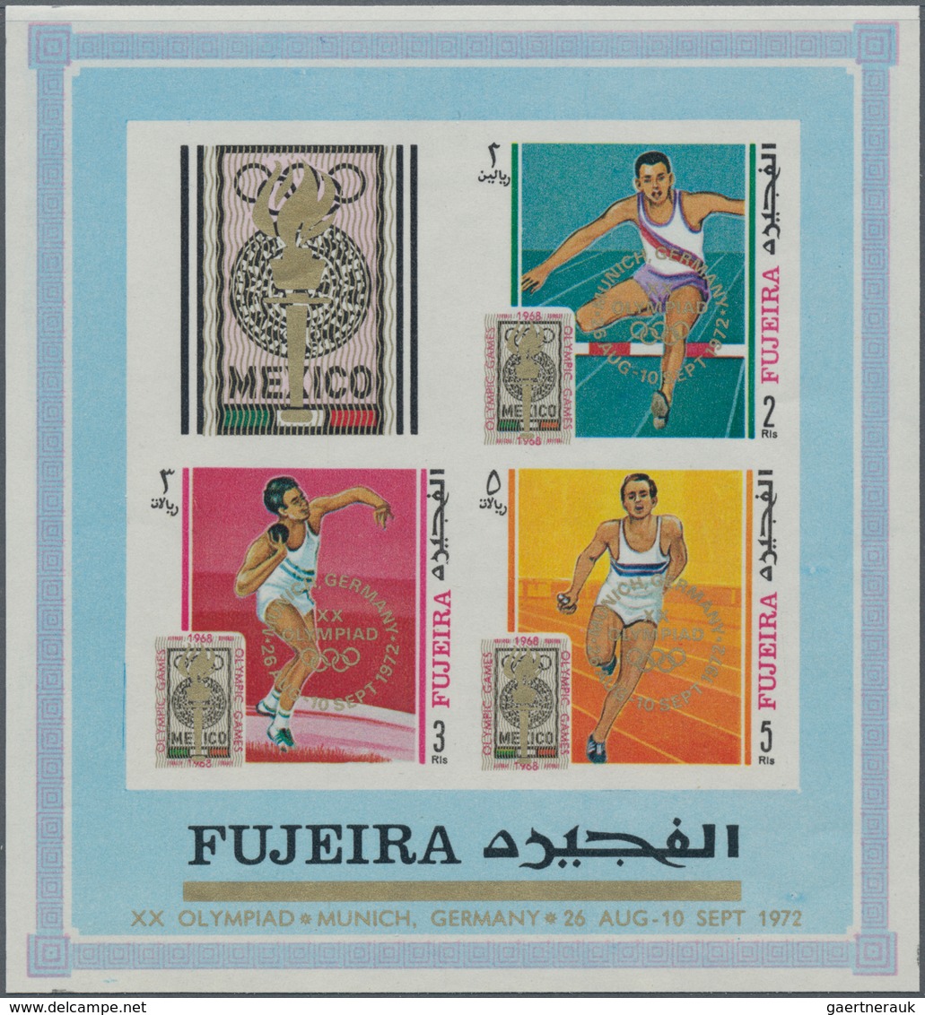 Fudschaira / Fujeira: 1967/1970 (ca.), Accumulation In Large Box With Mostly Complete Sets Many In L - Fudschaira