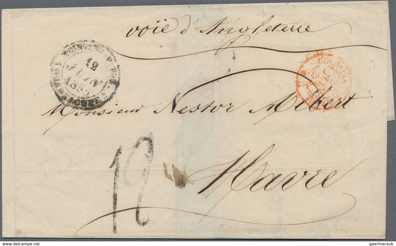 Guadeloupe: 1836/1990 (ca.), Lot Of Apprx. 44 Covers/cards, Incl. Some Stampless Entires, Attractive - Briefe U. Dokumente