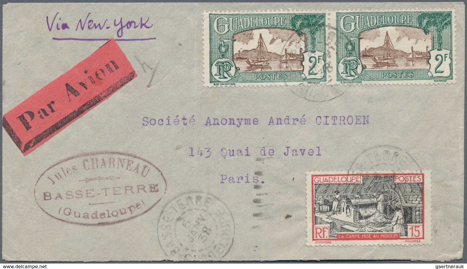 Guadeloupe: 1836/1990 (ca.), Lot Of Apprx. 44 Covers/cards, Incl. Some Stampless Entires, Attractive - Briefe U. Dokumente