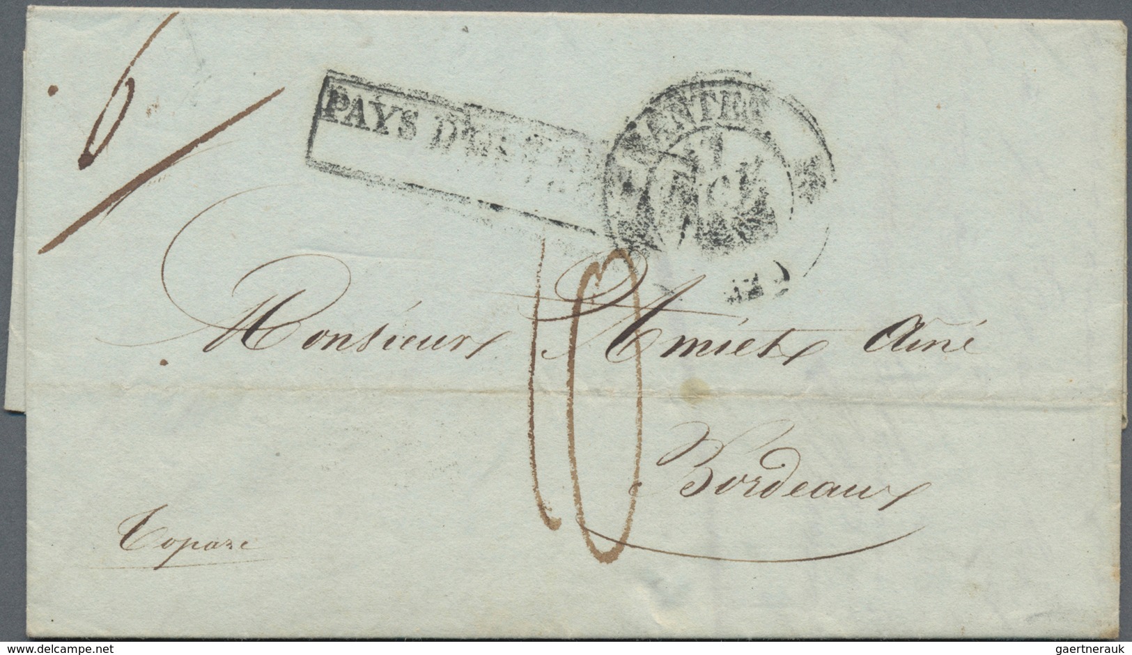 Guadeloupe: 1836/1990 (ca.), lot of apprx. 44 covers/cards, incl. some stampless entires, attractive