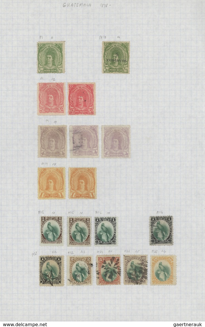 Guatemala: 1871/1990 (ca.), Used And Mint Collection/accumulation On Leaves/in Stockbook, Main Value - Guatemala