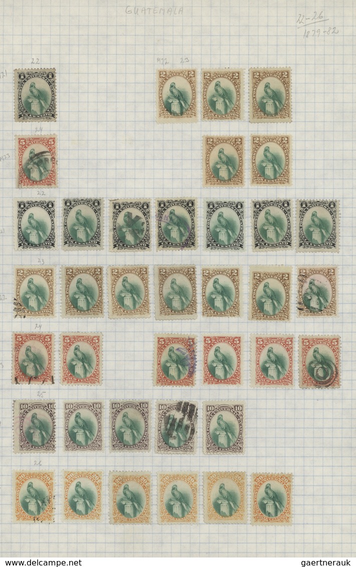 Guatemala: 1871/1990 (ca.), Used And Mint Collection/accumulation On Leaves/in Stockbook, Main Value - Guatemala