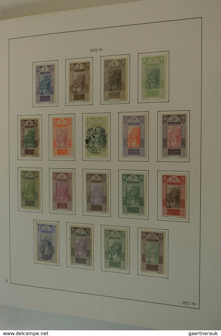 Guinea: 1892/1980: MNH, mint hinged and used collection Guinee 1892-1980 in 2 Lindner albums. Collec