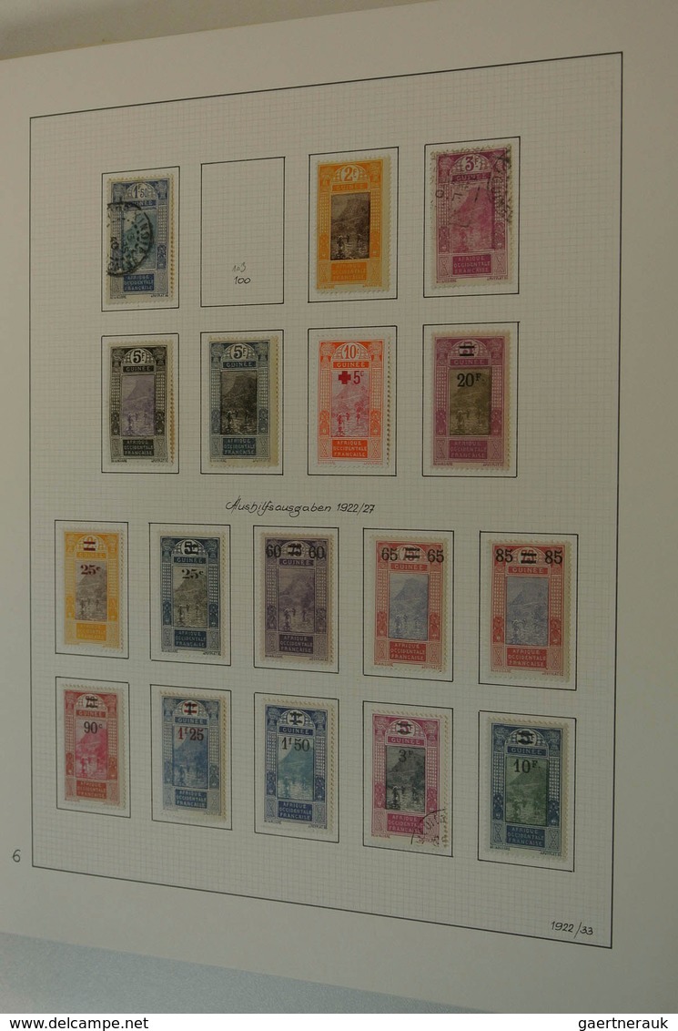 Guinea: 1892/1980: MNH, mint hinged and used collection Guinee 1892-1980 in 2 Lindner albums. Collec