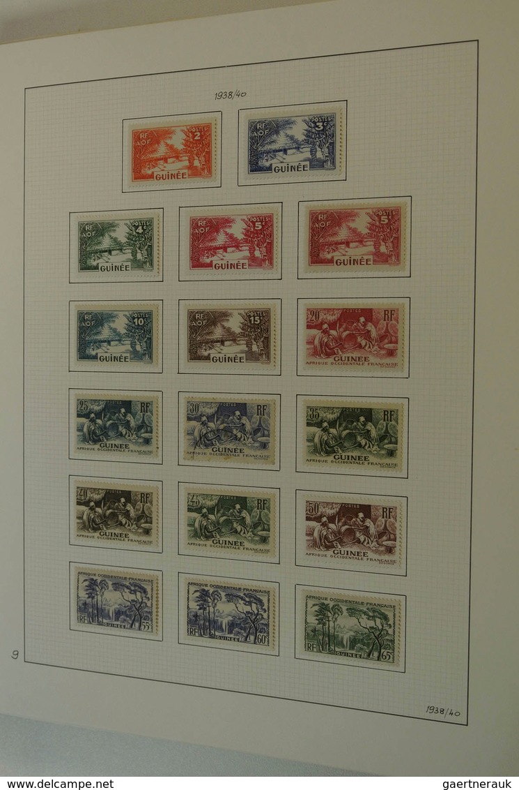 Guinea: 1892/1980: MNH, mint hinged and used collection Guinee 1892-1980 in 2 Lindner albums. Collec