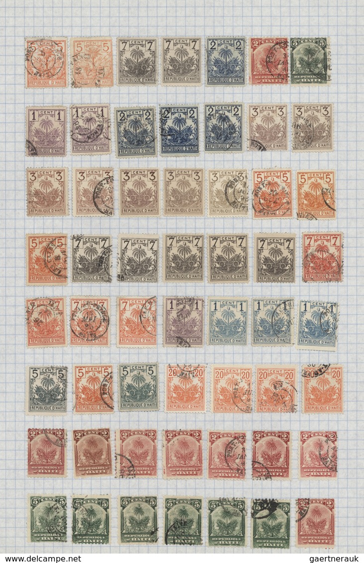 Haiti: 1881/1960 (ca.), Used And Mint Collection/accumulation On Leaves/stockpages, With Plenty Of I - Haiti