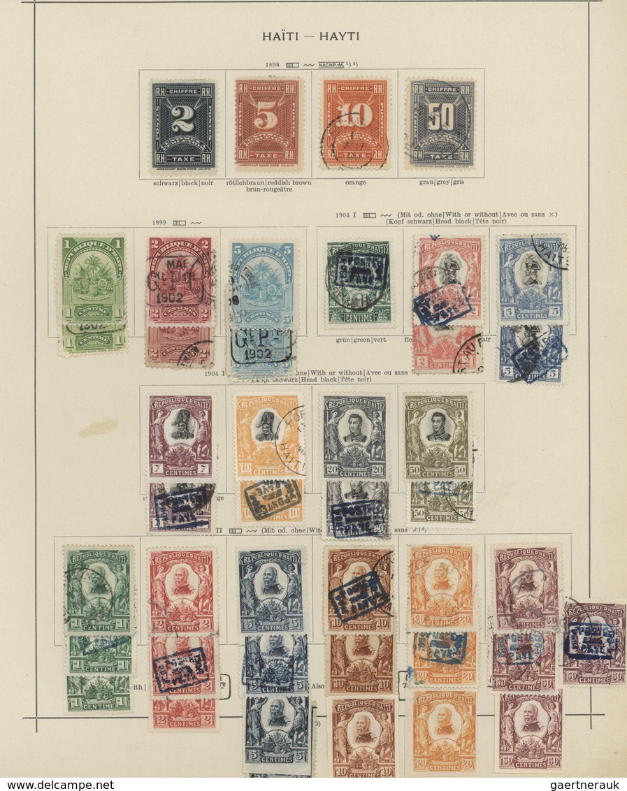 Haiti: 1881/1970 (ca.), Used Collection On Schaubek Pages, Well Collected Throughout From Early Issu - Haiti