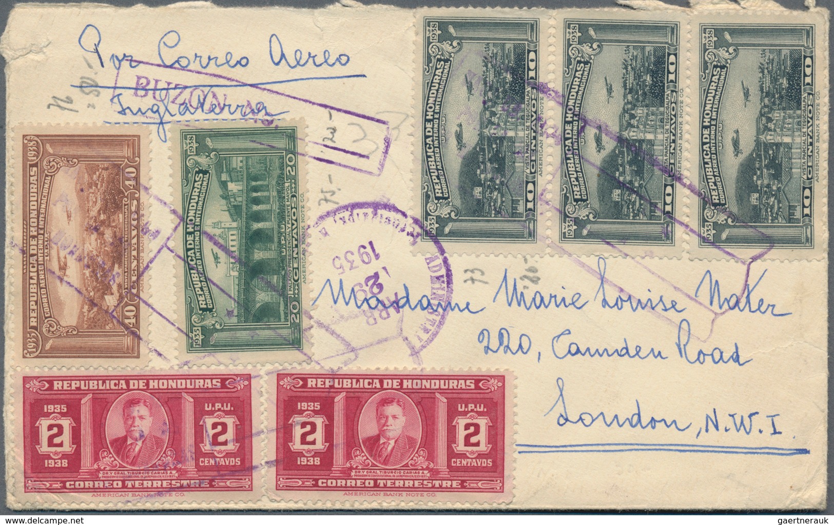 Honduras: 1890/2000 (ca.), Lot Of Apprx. 75 Covers/cards/stationeries, Incl. Attractive Frankings, R - Honduras