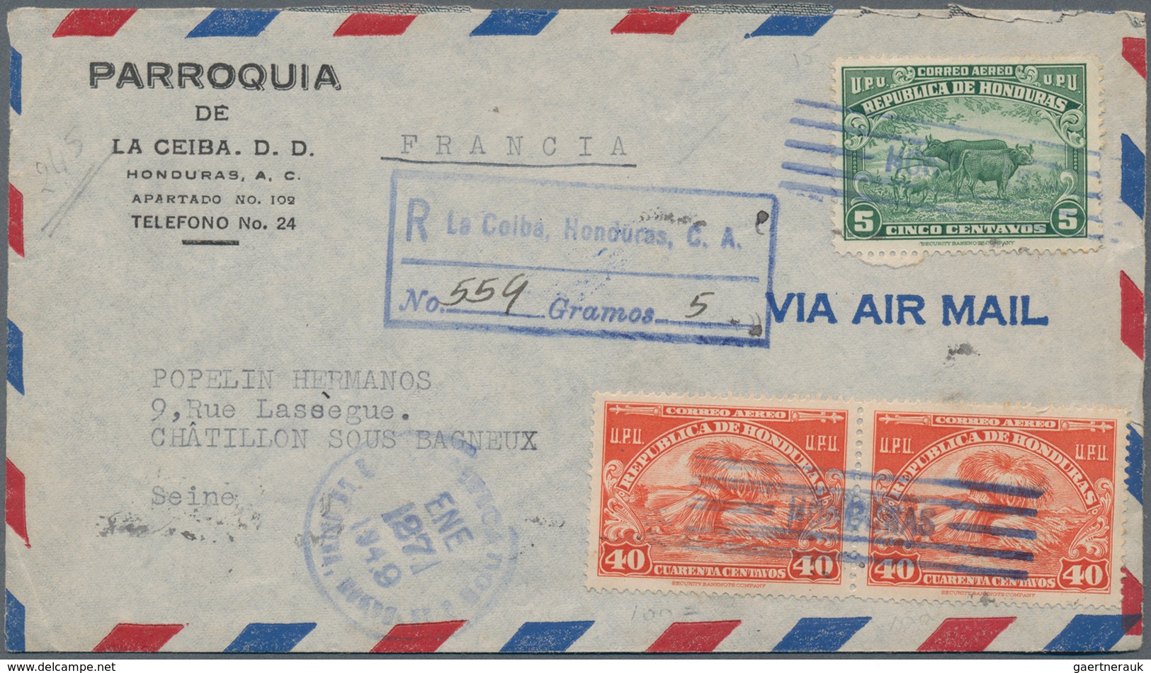 Honduras: 1890/2000 (ca.), Lot Of Apprx. 75 Covers/cards/stationeries, Incl. Attractive Frankings, R - Honduras