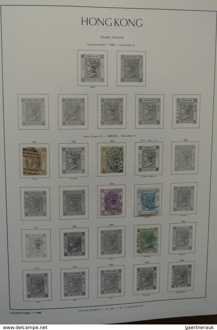 Hongkong: 1882-2002. MNH, Mint Hinged And Used Collection Hong Kong 1882-2002 In 4 Albums. The Empha - Sonstige & Ohne Zuordnung