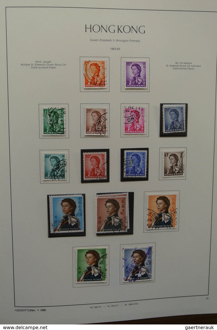 Hongkong: 1882-2002. MNH, mint hinged and used collection Hong Kong 1882-2002 in 4 albums. The empha