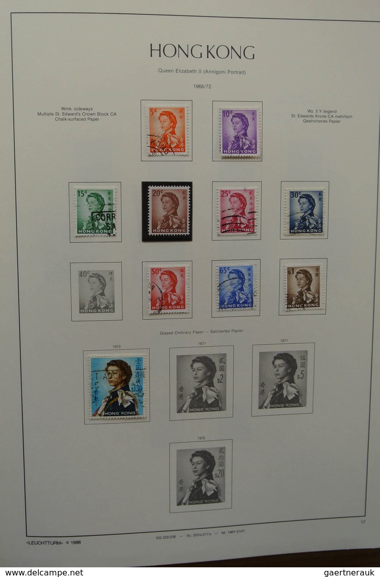 Hongkong: 1882-2002. MNH, mint hinged and used collection Hong Kong 1882-2002 in 4 albums. The empha