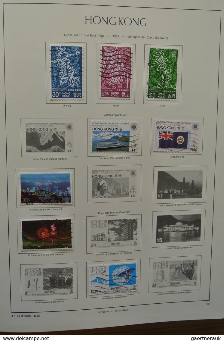 Hongkong: 1882-2002. MNH, mint hinged and used collection Hong Kong 1882-2002 in 4 albums. The empha