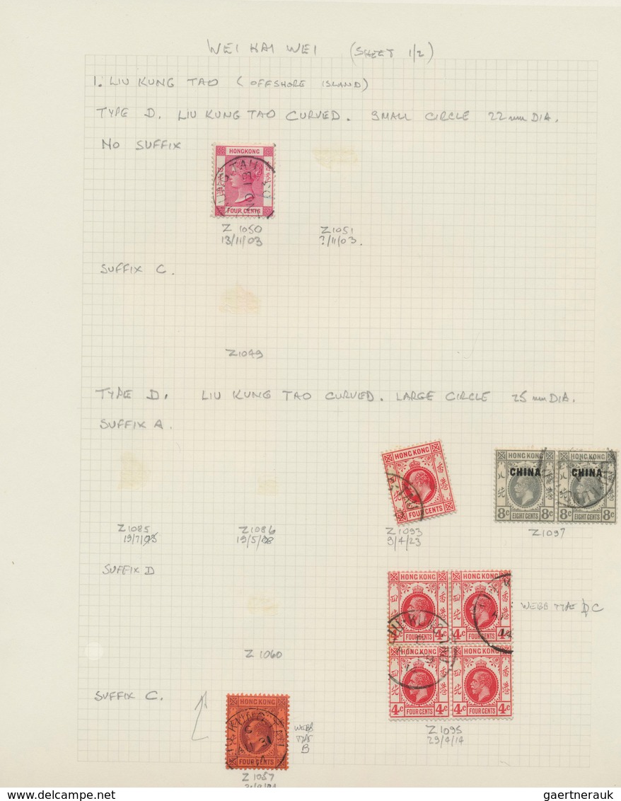 Hongkong - Treaty Ports: 1863/1917 (ca.), collection used with postmarks of different treaty ports i