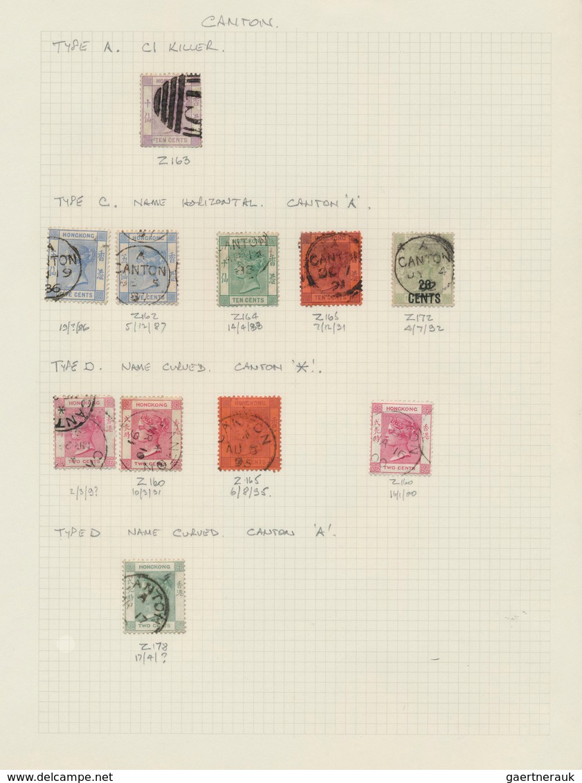 Hongkong - Treaty Ports: 1863/1917 (ca.), collection used with postmarks of different treaty ports i