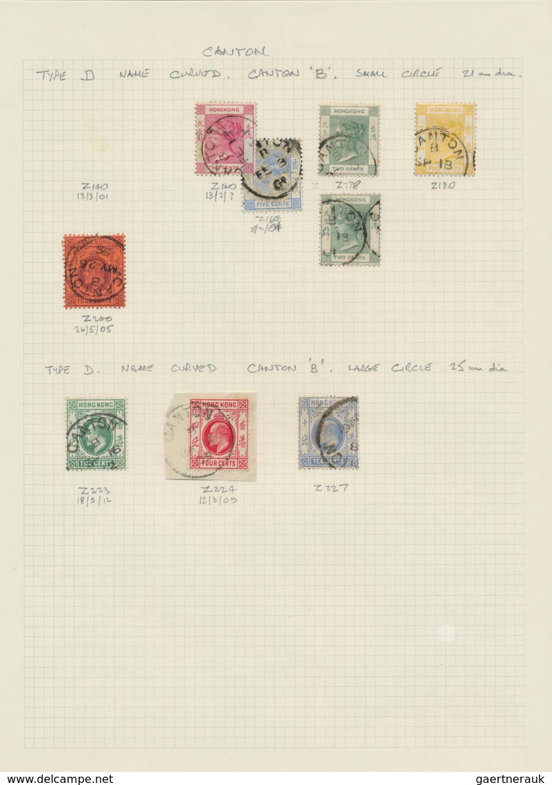 Hongkong - Treaty Ports: 1863/1917 (ca.), collection used with postmarks of different treaty ports i