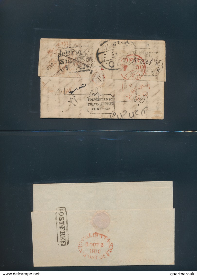 Indien - Vorphilatelie: 1804-1960's Ca.: Collection Of 40 Stampless Letters And Covers, Pre-philatel - ...-1852 Vorphilatelie