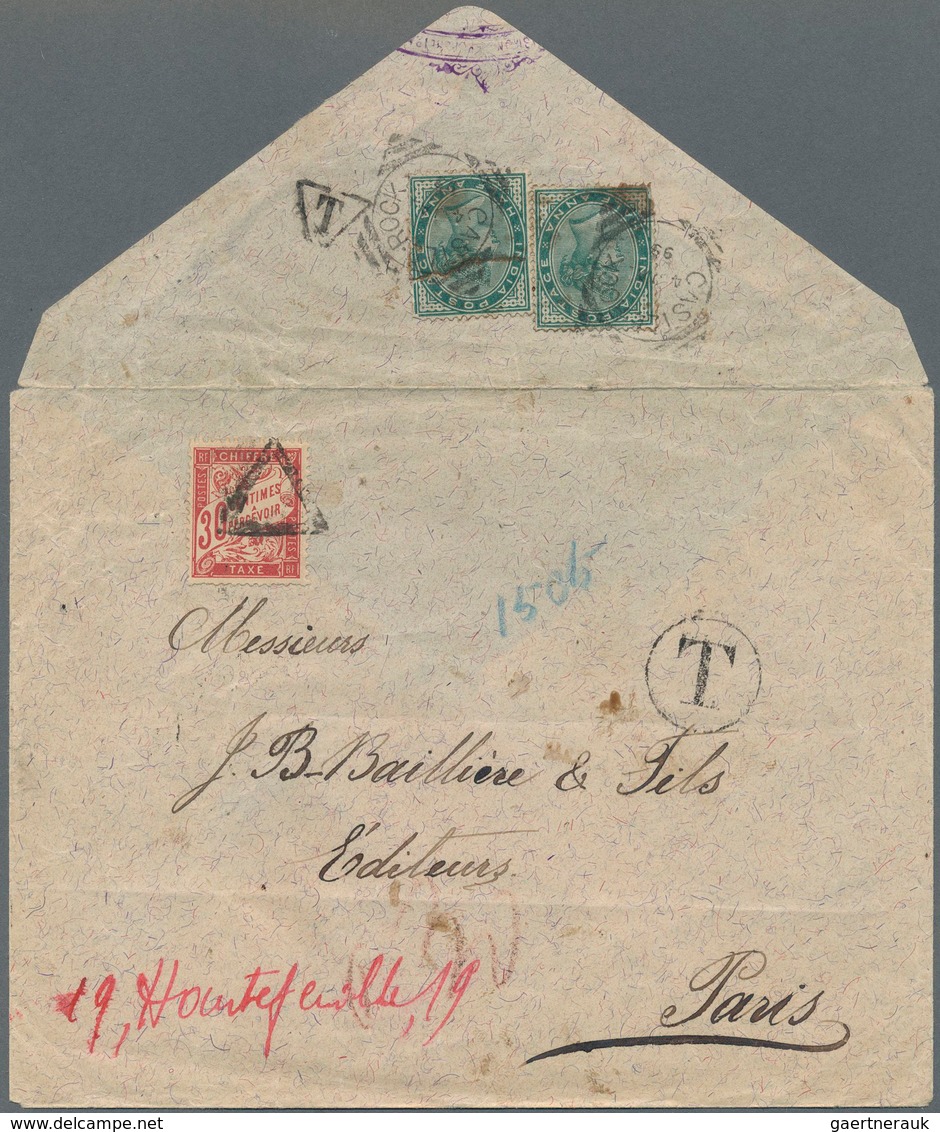 Indien: 1832-1890's: Group Of 12 Covers/letters/postal Stationery Envelopes To FRANCE, With Six Stam - 1852 Provincia De Sind