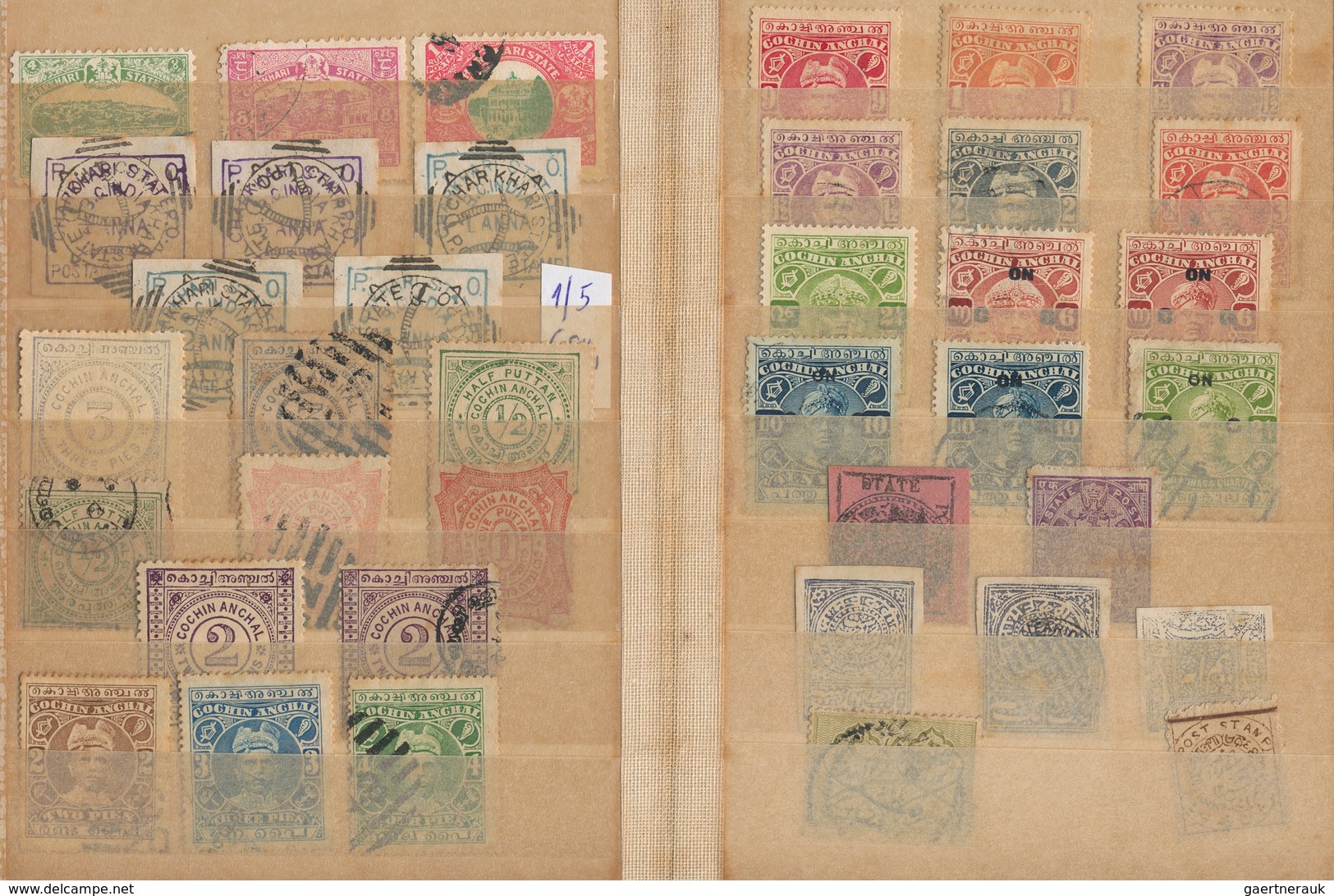 Indien: 1854/1949, Accumulation On Old Blanc Pages And In A Small Stockbook With Only Old Material F - 1852 Provincia Di Sind