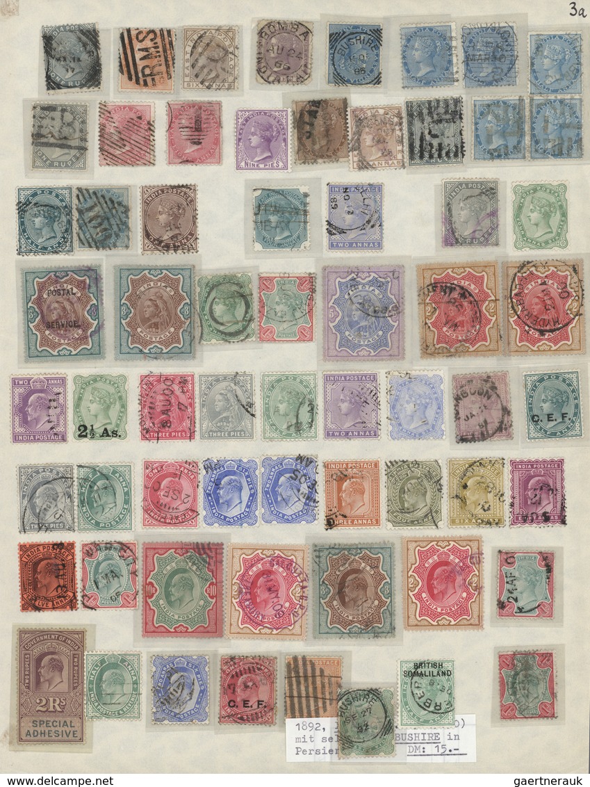 Indien: 1854-1940's: Collection Of Mint And Used Stamps, Essay (like West India), Reprints (of Litho - 1852 Provinz Von Sind