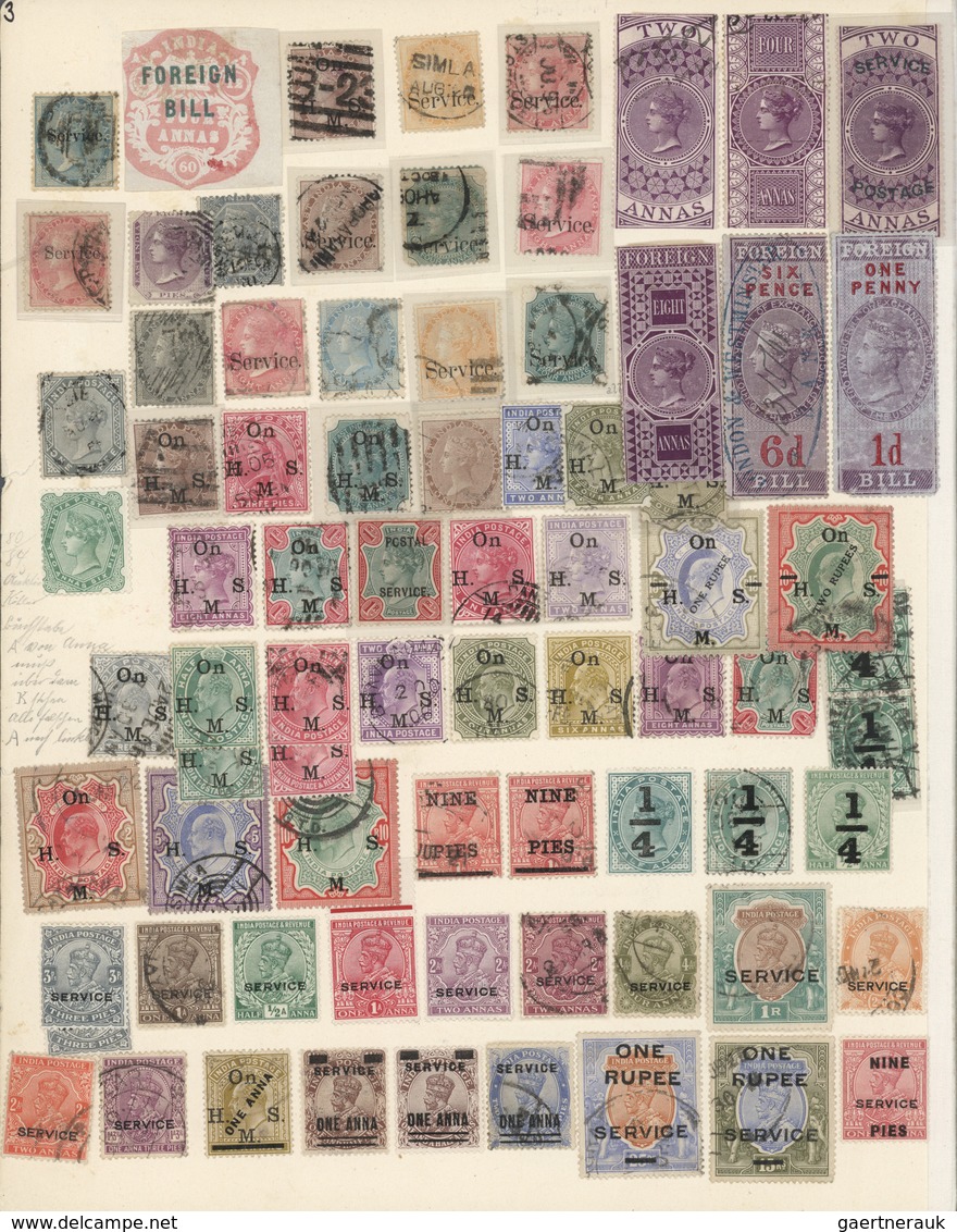Indien: 1854-1940's: Collection Of Mint And Used Stamps, Essay (like West India), Reprints (of Litho - 1852 Provinz Von Sind