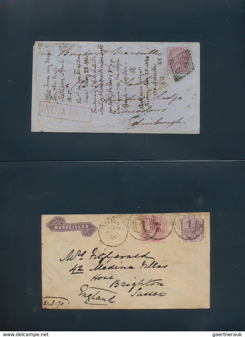 Indien: 1854-1947: Collection Of About 140 Covers, Postcards And Postal Stationery Items, With Three - 1852 Provinz Von Sind