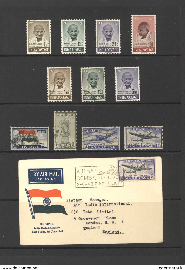 Indien: 1854-1970's Ca.: Collection And Assortment Of Some Hundred Stamps, Used Mostly, And Several - 1852 Provinz Von Sind