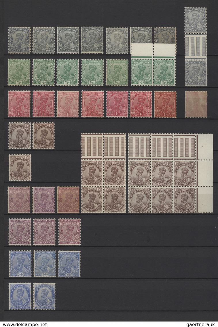 Indien: 1856-1946 MINT collection of British India stamps, including most of the stamps issued, star