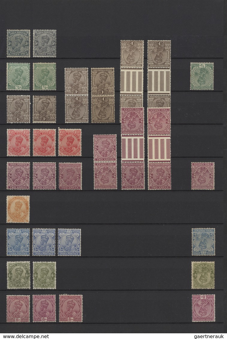 Indien: 1856-1946 MINT collection of British India stamps, including most of the stamps issued, star