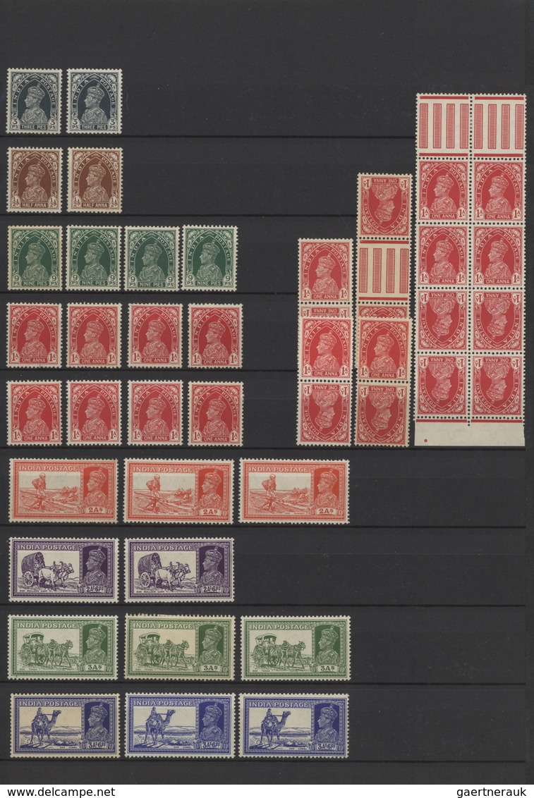 Indien: 1856-1946 MINT collection of British India stamps, including most of the stamps issued, star