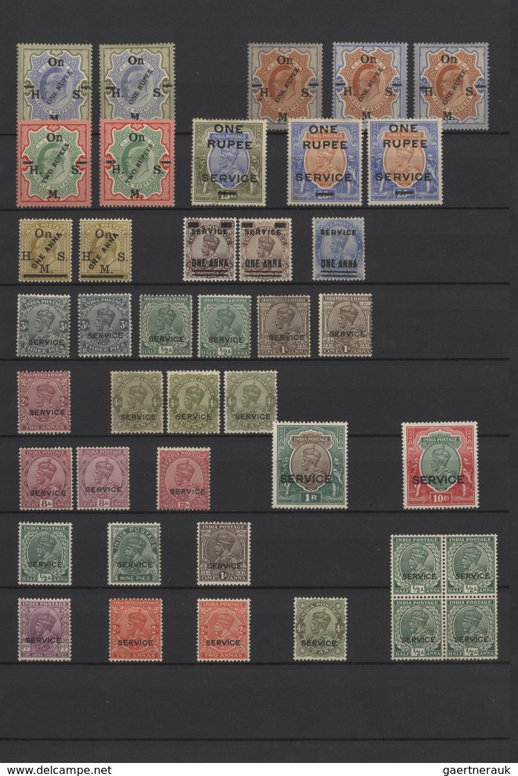 Indien: 1856-1946 MINT collection of British India stamps, including most of the stamps issued, star