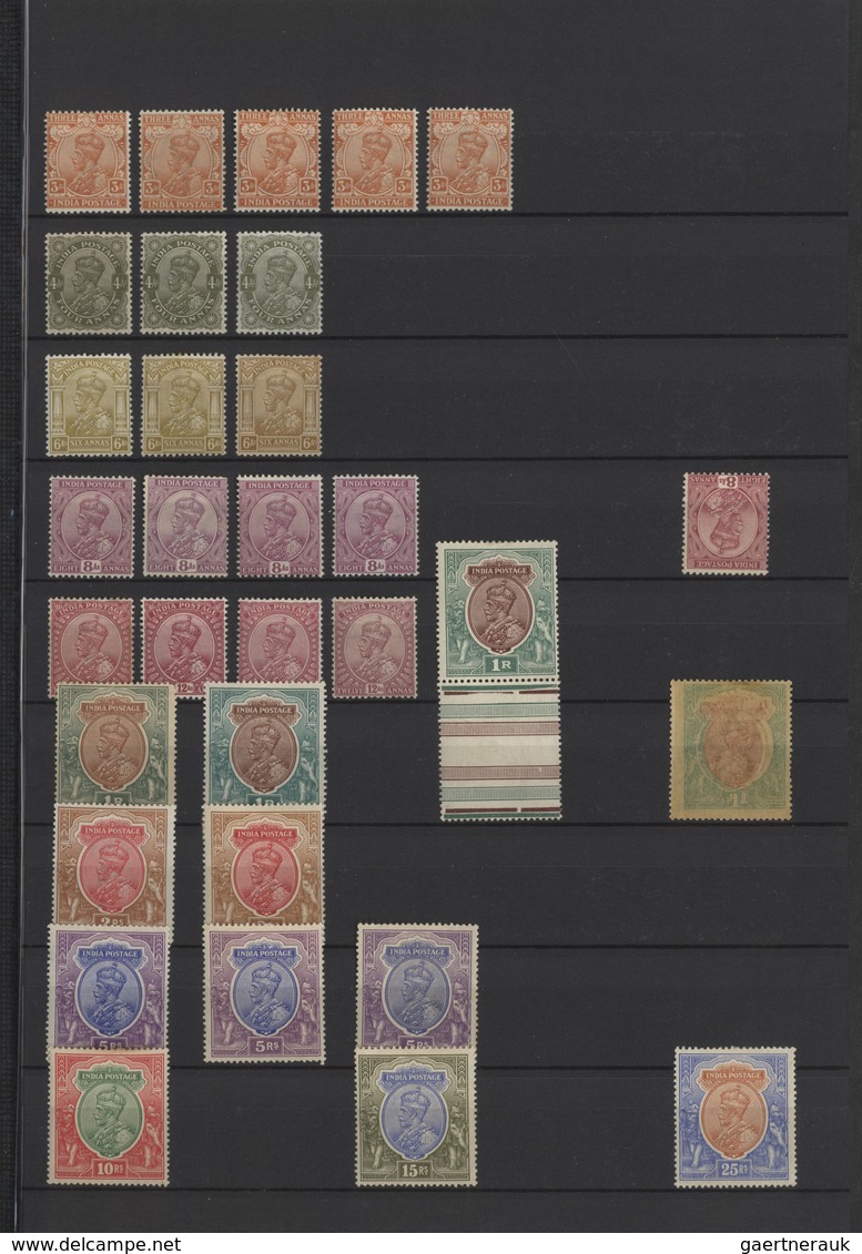 Indien: 1856-1946 MINT collection of British India stamps, including most of the stamps issued, star