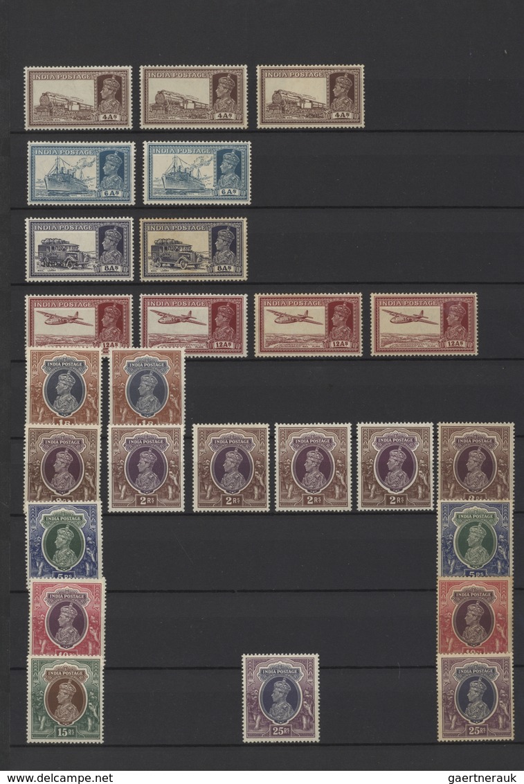 Indien: 1856-1946 MINT collection of British India stamps, including most of the stamps issued, star