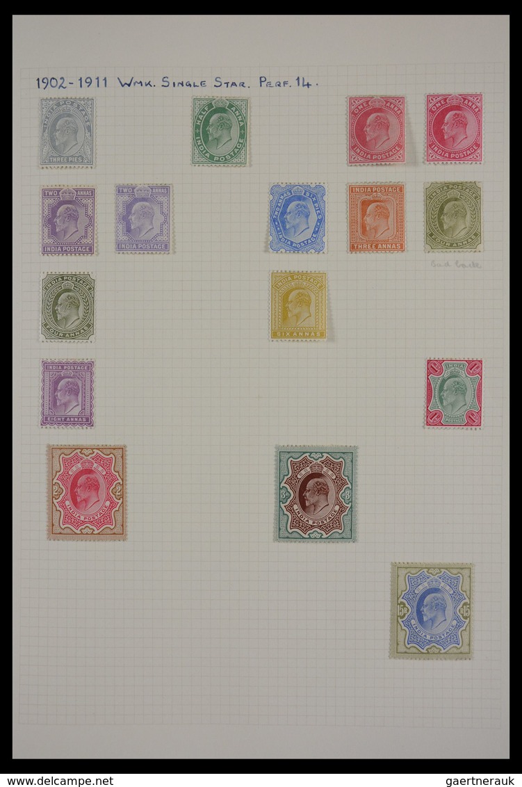 Indien: 1856-1959: Nice mainly used collection including nice classic part, better stamps and sets,