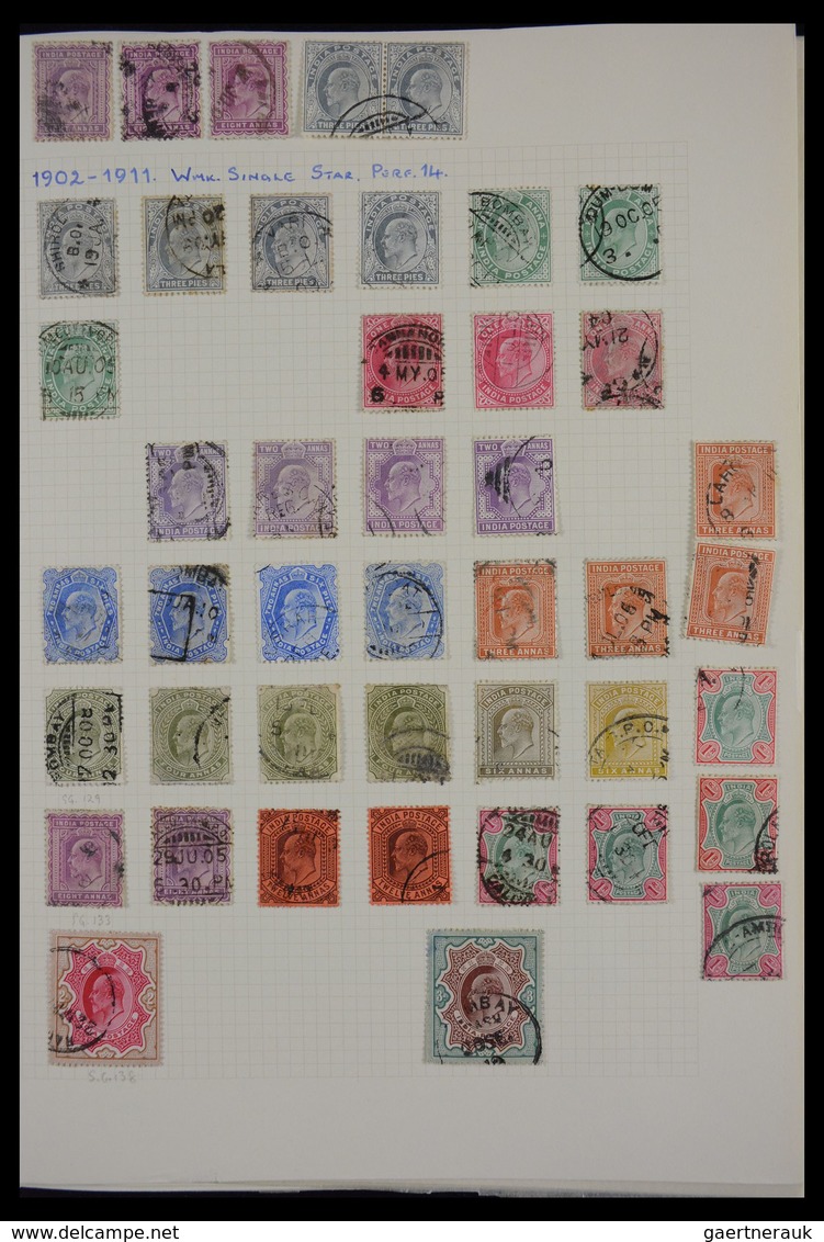 Indien: 1856-1959: Nice mainly used collection including nice classic part, better stamps and sets,