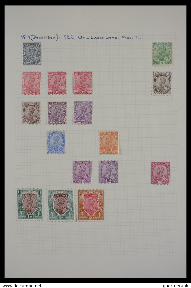 Indien: 1856-1959: Nice mainly used collection including nice classic part, better stamps and sets,