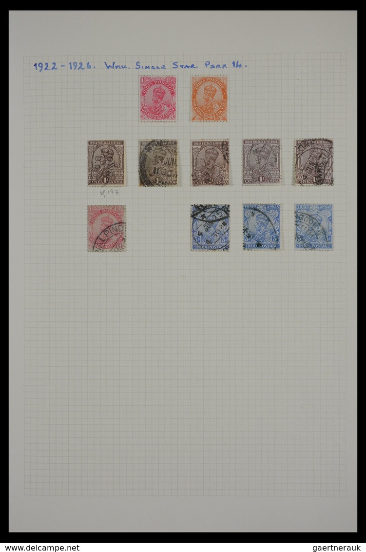 Indien: 1856-1959: Nice mainly used collection including nice classic part, better stamps and sets,