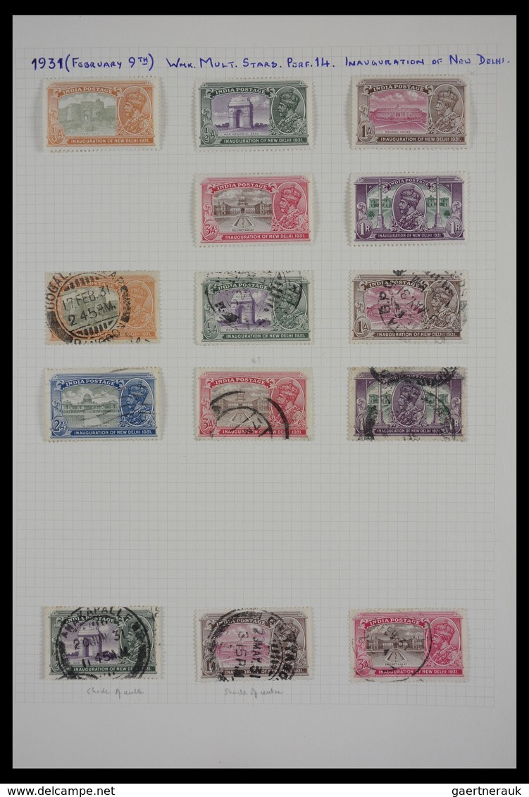 Indien: 1856-1959: Nice mainly used collection including nice classic part, better stamps and sets,