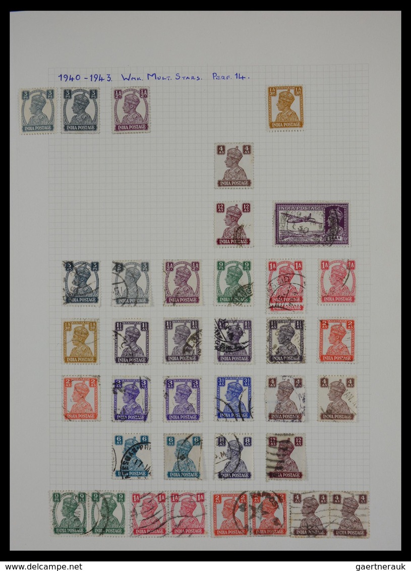 Indien: 1856-1959: Nice mainly used collection including nice classic part, better stamps and sets,