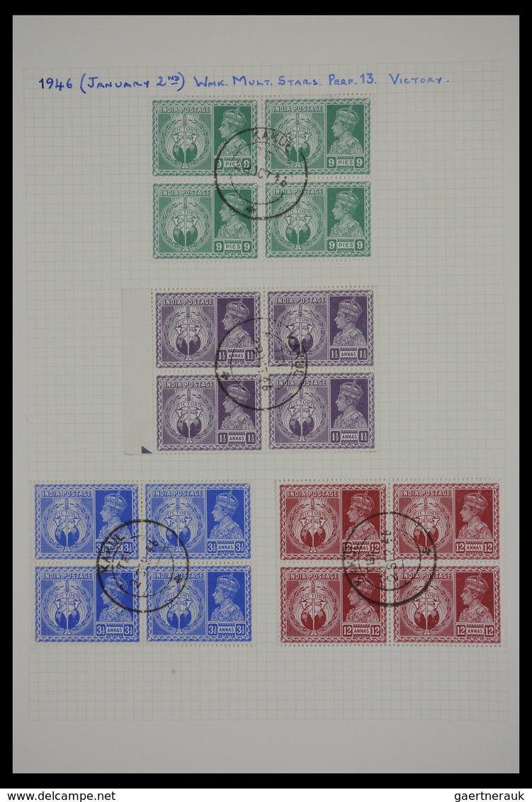 Indien: 1856-1959: Nice mainly used collection including nice classic part, better stamps and sets,