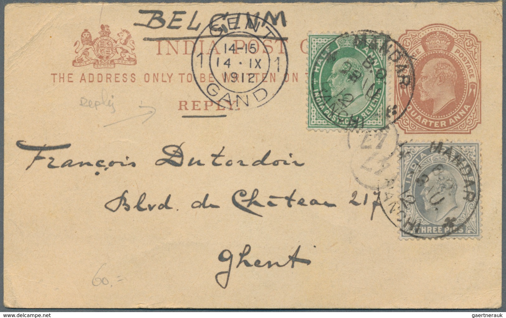 Indien: 1860s/1945, Covers And Used Stationery (70 Inc. 3 Incoming) With A Variety Of Interesting Fe - 1852 Provinz Von Sind